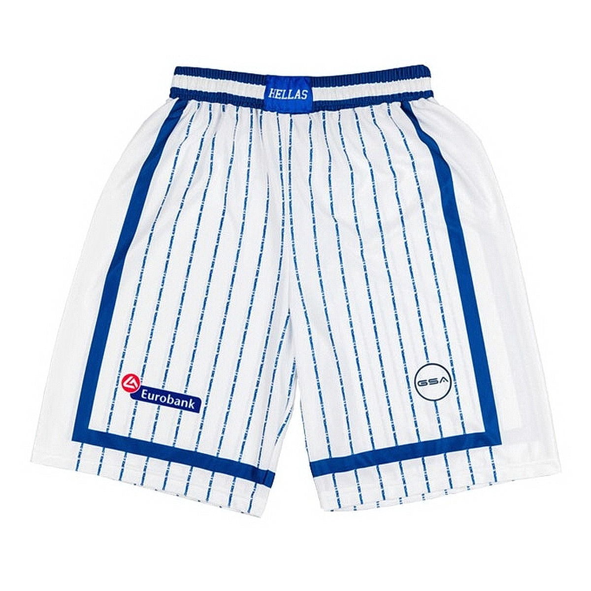 Formal white national basketball shorts blue