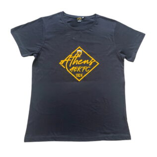 ΑΕΚ Γυναικείο T-Shirt Μαύρο Ρόμβος